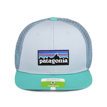 Casquette Trucker Enfant en Coton Bio P-6 Logo bleu clair-turquoise PATAGONIA