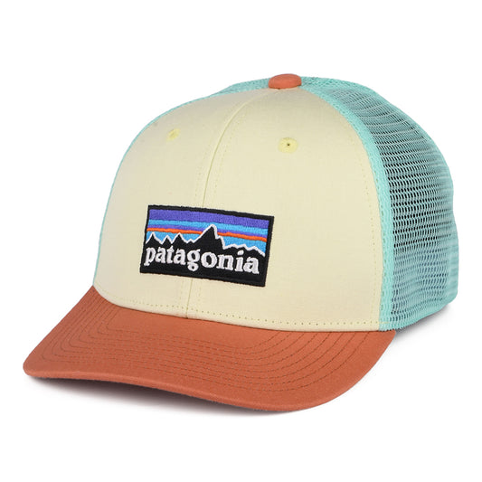 Casquette Trucker Enfant en Coton Bio P-6 Logo jaune clair-corail-menthe PATAGONIA