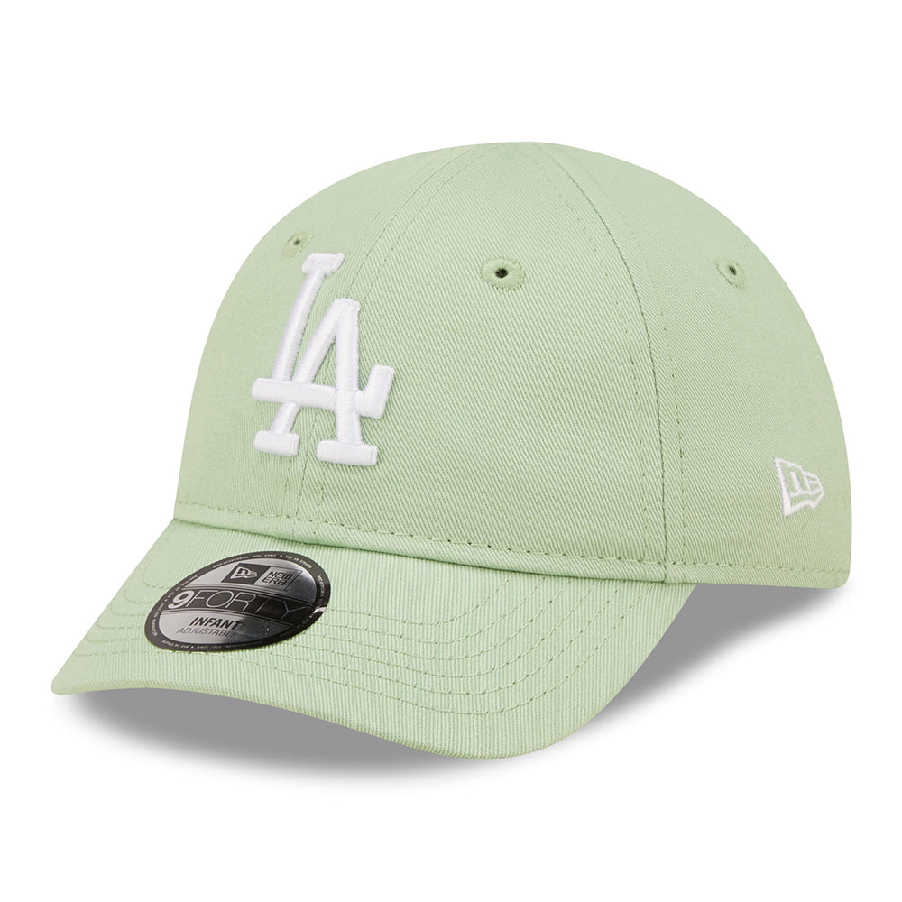 Casquette Bébé 9FORTY MLB League Essential L.A. Dodgers vert clair-blanc NEW ERA