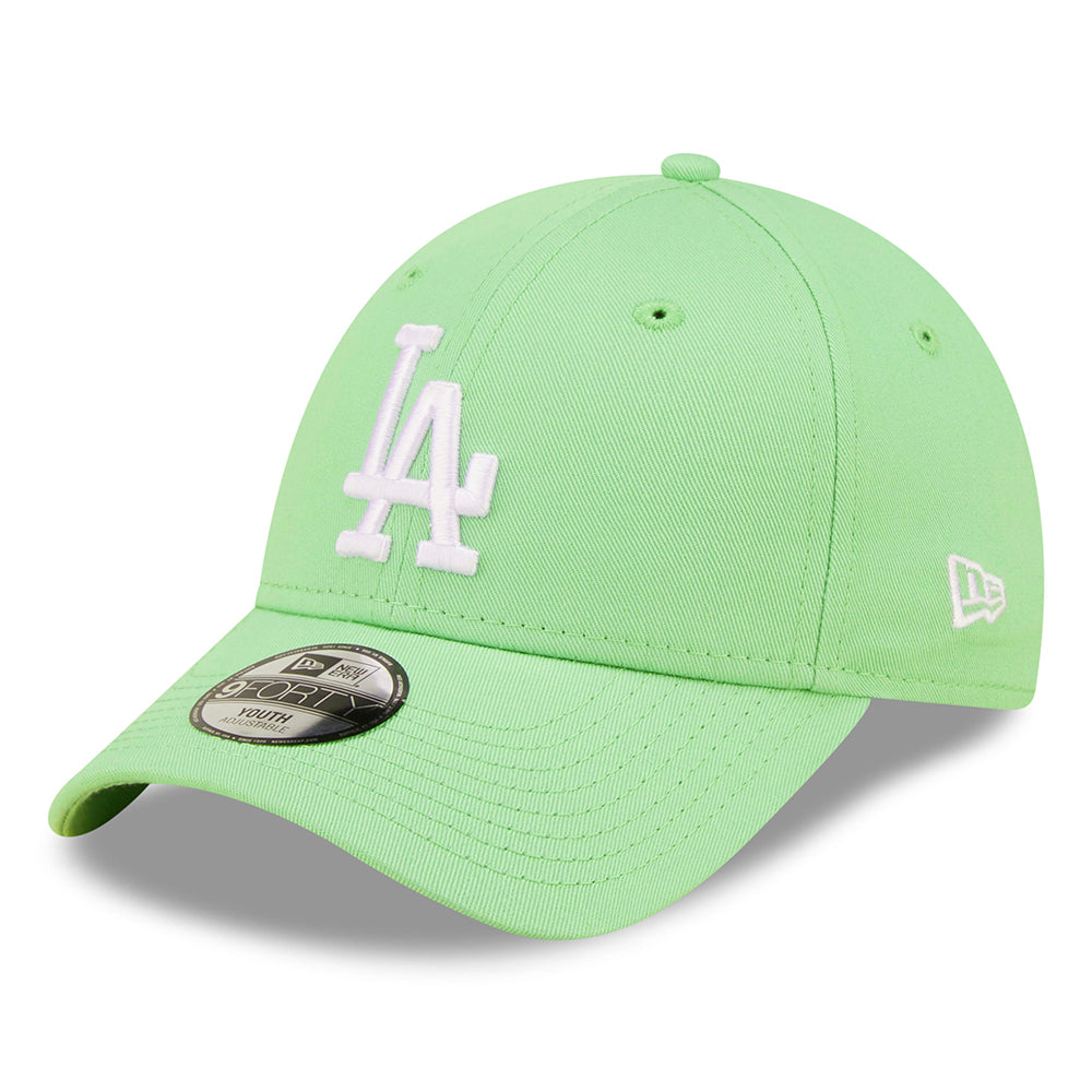 Casquette Enfant 9FORTY MLB League Essential L.A. Dodgers vert clair-blanc NEW ERA