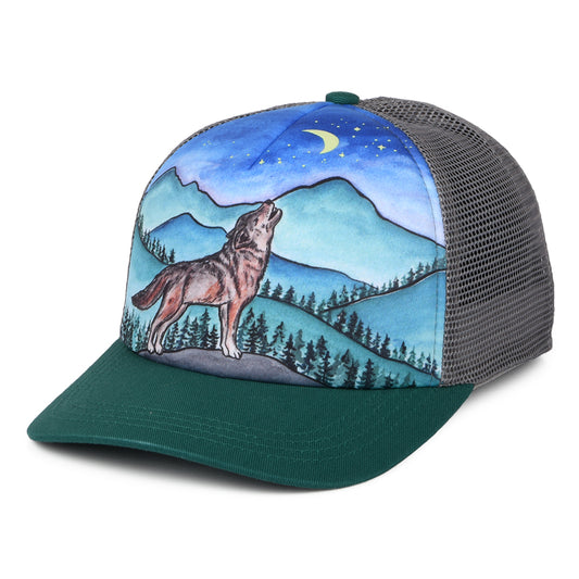 Casquette Trucker Enfant Artist Series Lone Wolf bleu sarcelle-multi SUNDAY AFTERNOONS