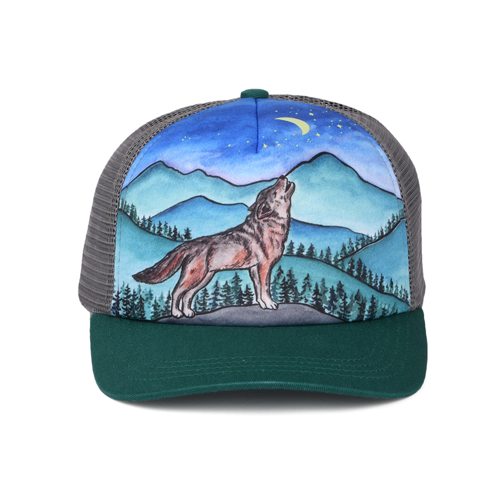 Casquette Trucker Enfant Artist Series Lone Wolf bleu sarcelle-multi SUNDAY AFTERNOONS