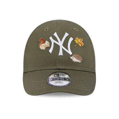 Casquette Bébé 9FORTY MLB Outdoor New York Yankees olive-blanc NEW ERA