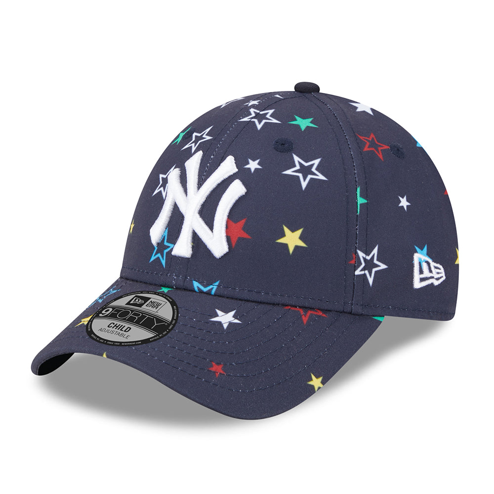 Casquette Enfant 9FORTY MLB Star AOP New York Yankees bleu marine-blanc NEW ERA