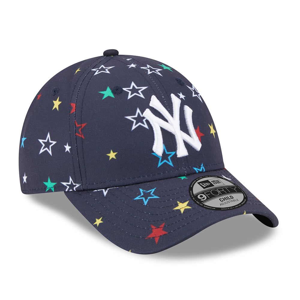 Casquette Enfant 9FORTY MLB Star AOP New York Yankees bleu marine-blanc NEW ERA