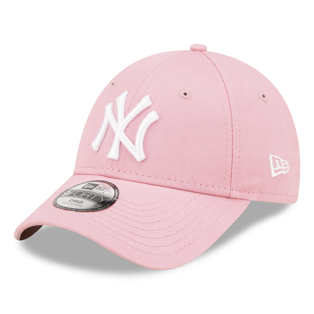 Casquette Enfant 9FORTY MLB League Essential New York Yankees rose clair-blanc NEW ERA