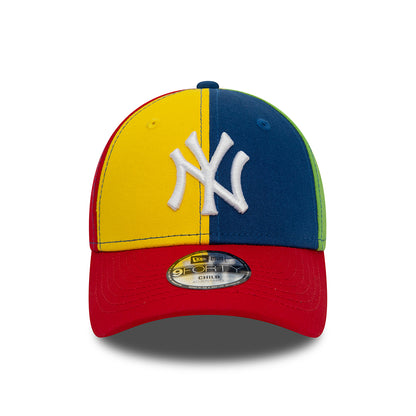 Casquette Enfant 9FORTY MLB Block New York Yankees bleu marine-jaune-rouge NEW ERA