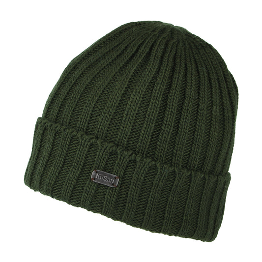 Bonnet Côtelé à Revers khaki KUSAN
