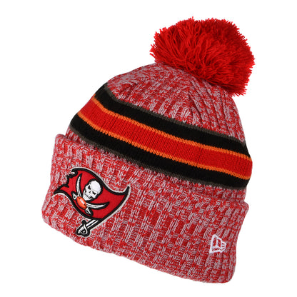 Bonnet à Pompon NFL Sideline Sport Knit Tampa Bay Buccaneers rouge-noir NEW ERA