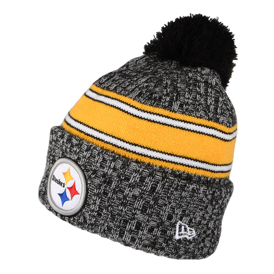 Bonnet à Pompon NFL Sideline Sport Knit Pittsburgh Steelers noir-jaune NEW ERA