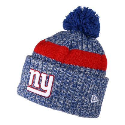 Bonnet à Pompon NFL Sideline Sport Knit New York Giants bleu-rouge NEW ERA