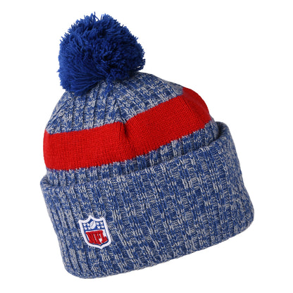 Bonnet à Pompon NFL Sideline Sport Knit New York Giants bleu-rouge NEW ERA