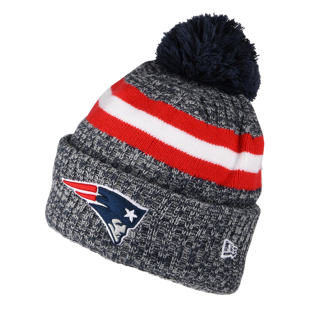 Bonnet à Pompon NFL Sideline Sport Knit New England Patriots bleu-rouge NEW ERA