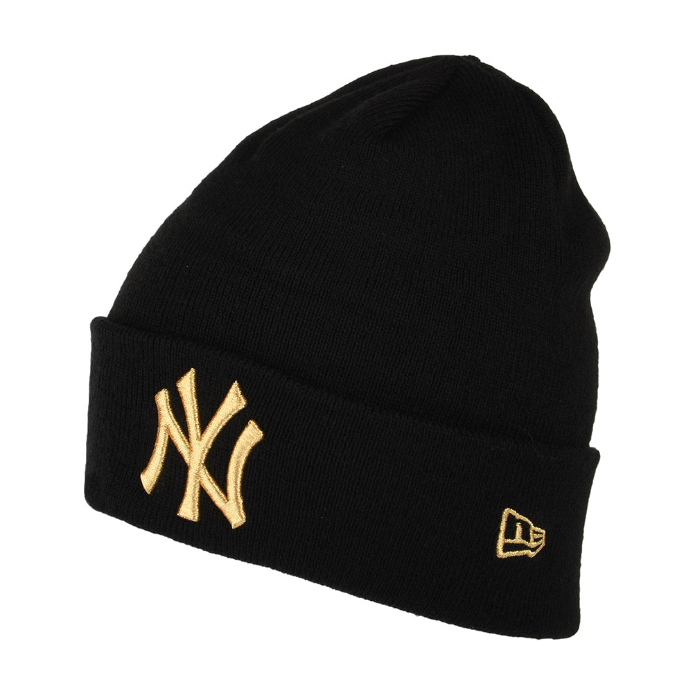 Bonnet à Revers MLB Metallic New York Yankees noir-doré NEW ERA