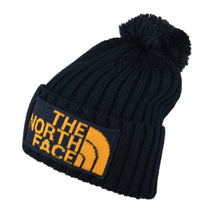 Bonnet à Pompon Recyclé Heritage Ski Tuke bleu marine-jaune THE NORTH FACE