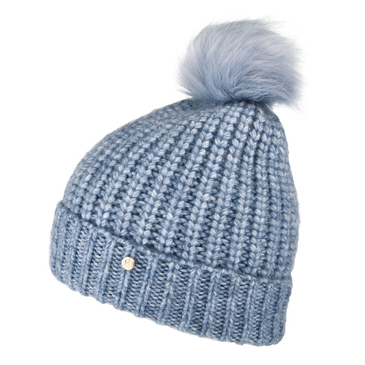 Bonnet à Pompon en Fausse Fourrure Lily bleu FAILSWORTH