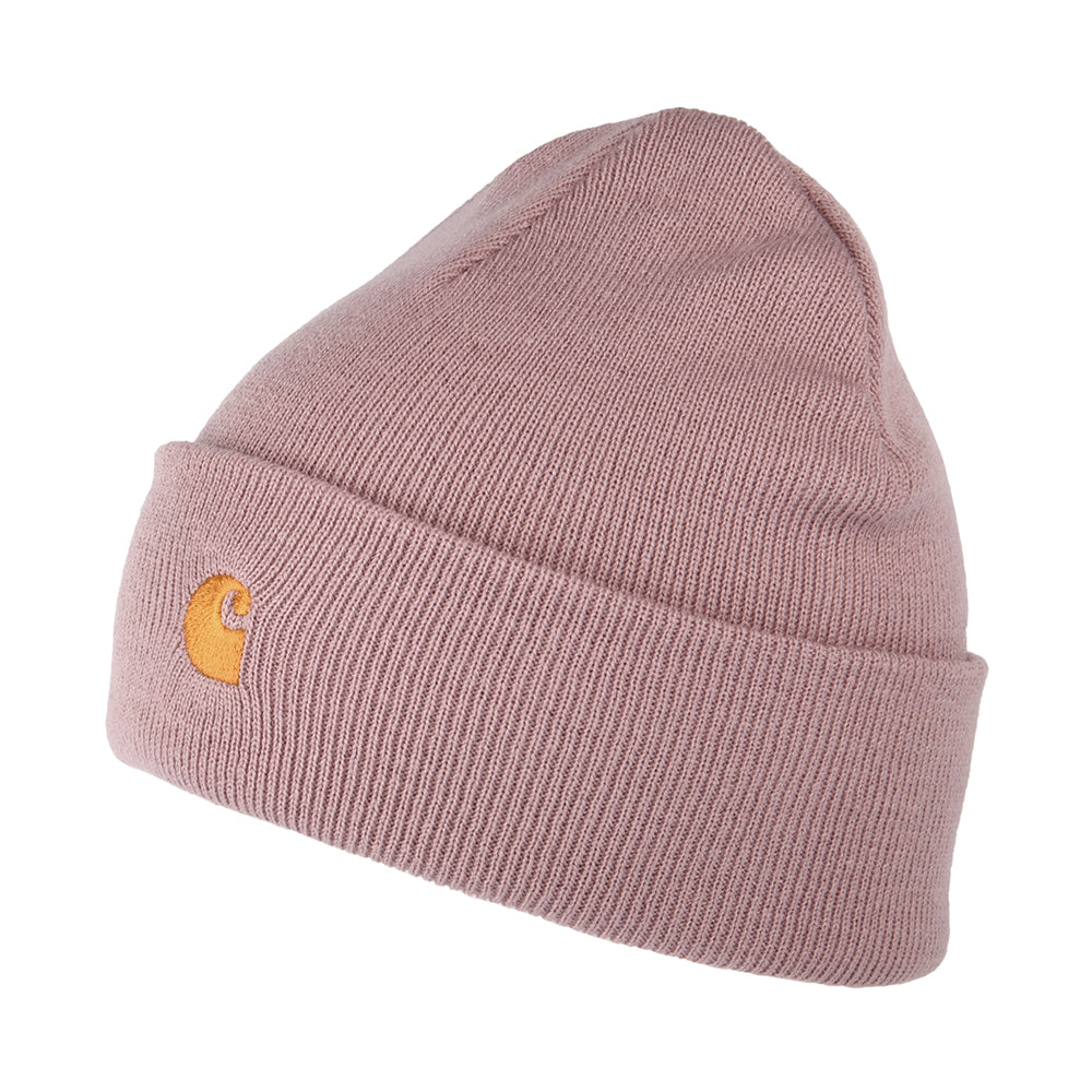 Bonnet à Revers Chase vieux rose CARHARTT WIP