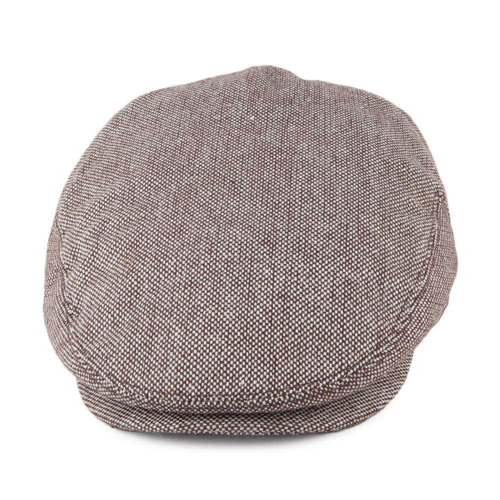 Casquette Plate Marl Tweed marron JAXON & JAMES - VENTE EN GROS