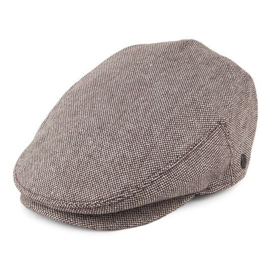 Casquette Plate Marl Tweed marron JAXON & JAMES - VENTE EN GROS