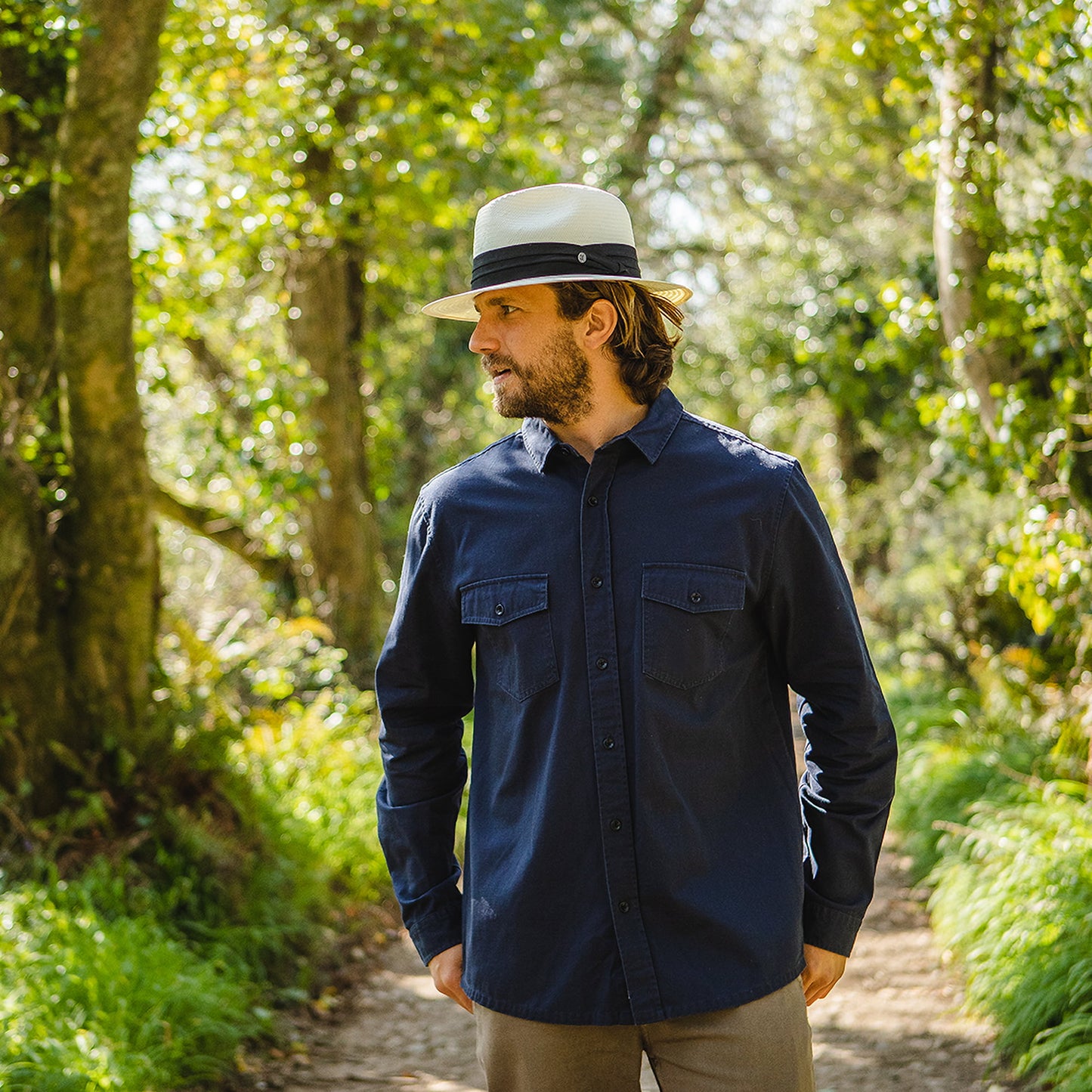 Chapeau Fedora Safari en Paille Toyo avec Bandeau noir JAXON & JAMES - VENTE EN GROS