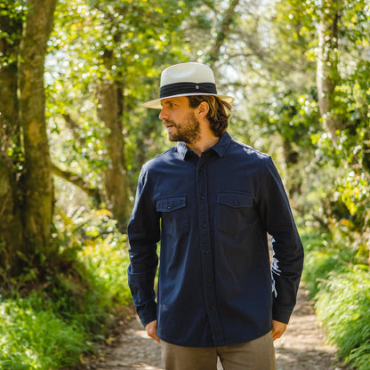 Chapeau Fedora Safari en Paille Toyo avec Bandeau noir JAXON & JAMES - VENTE EN GROS