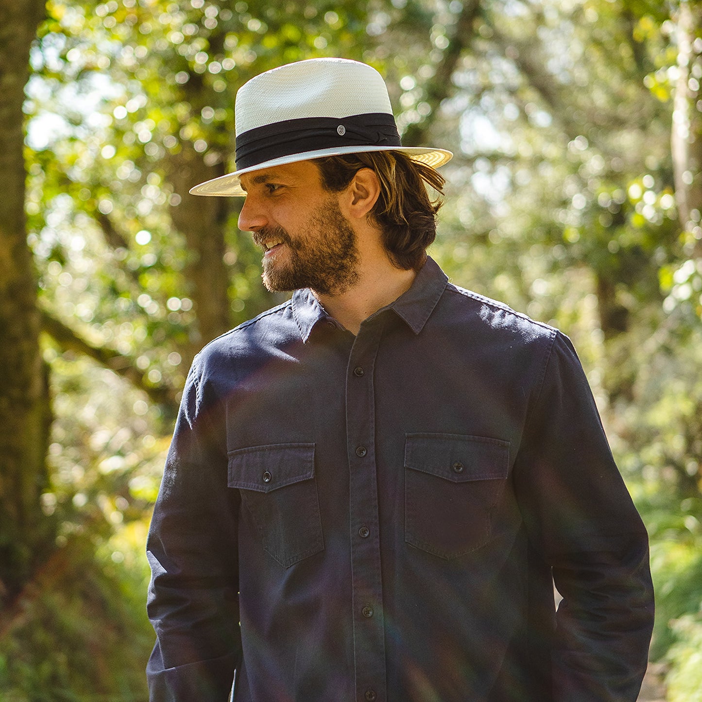 Chapeau Fedora Safari en Paille Toyo avec Bandeau noir JAXON & JAMES - VENTE EN GROS