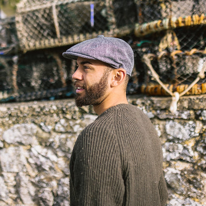 Casquette Gavroche Marl Tweed noir JAXON & JAMES - VENTE EN GROS