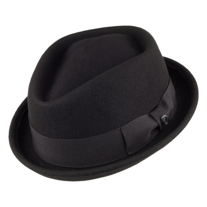 Chapeau Pork Pie Diamond Crown déformable noir JAXON & JAMES - VENTE EN GROS
