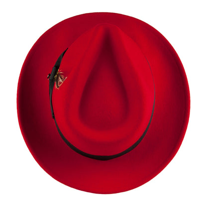 Chapeau Fedora Déformable C-Crown Pachuco rouge JAXON & JAMES - VENTE EN GROS