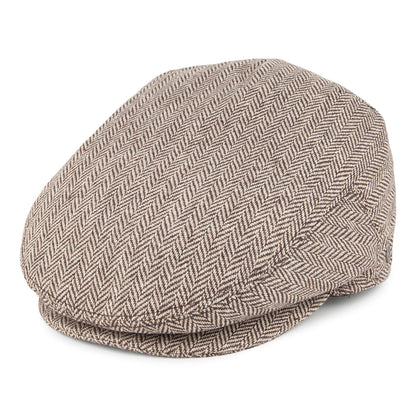 Casquette Plate à Chevrons marron JAXON & JAMES - VENTE EN GROS