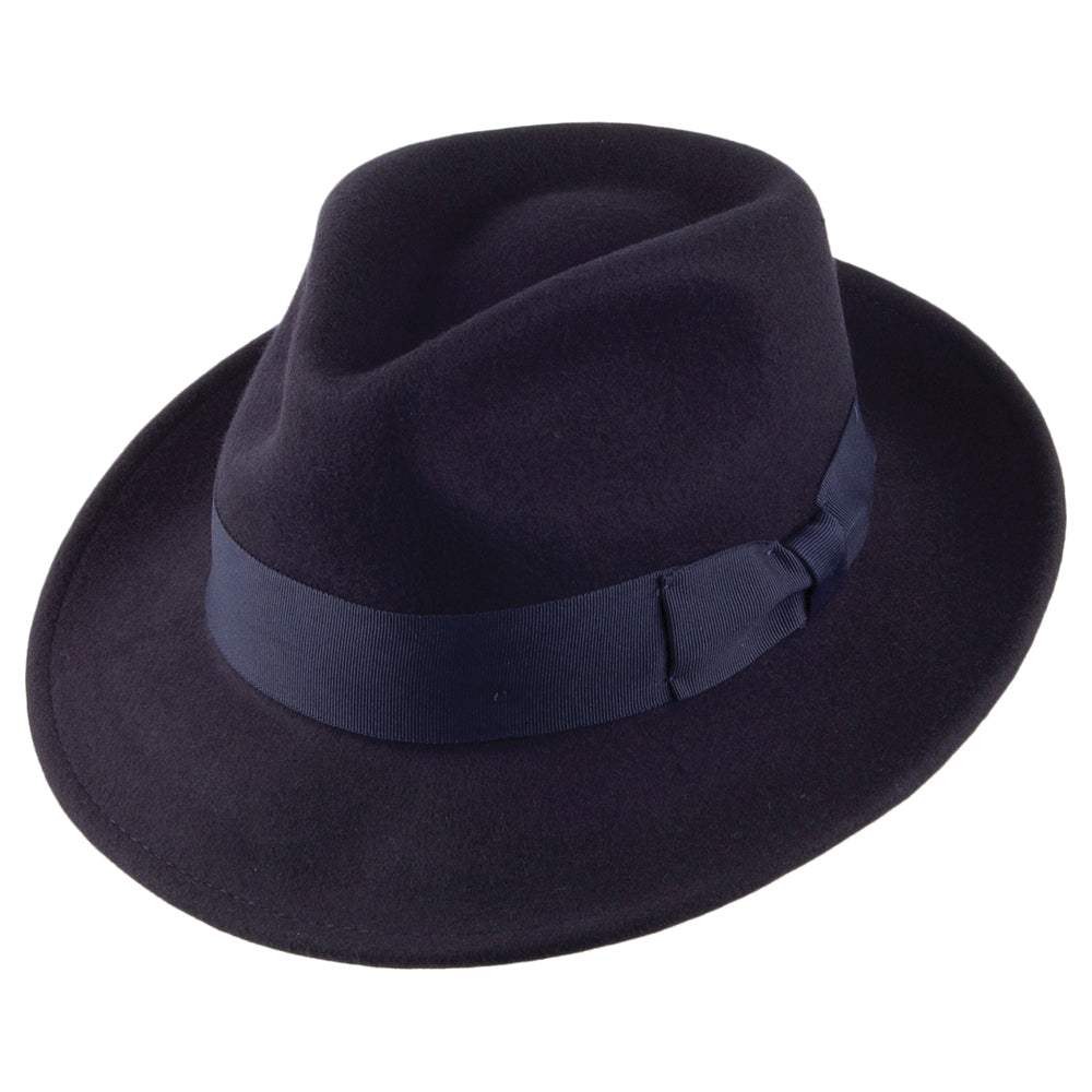 Chapeau Fedora Déformable C-Crown bleu marine JAXON & JAMES - VENTE EN GROS