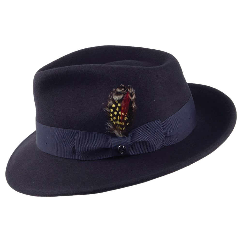 Chapeau Fedora Déformable C-Crown bleu marine JAXON & JAMES - VENTE EN GROS