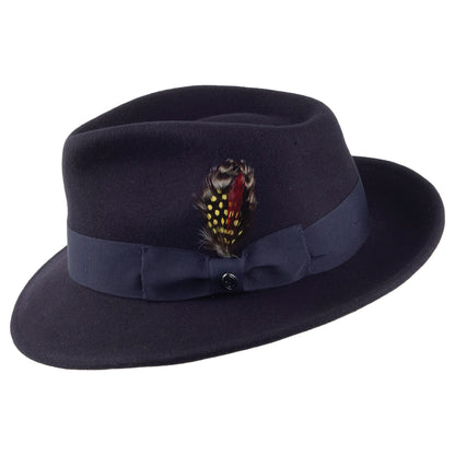 Chapeau Fedora Déformable C-Crown bleu marine JAXON & JAMES - VENTE EN GROS