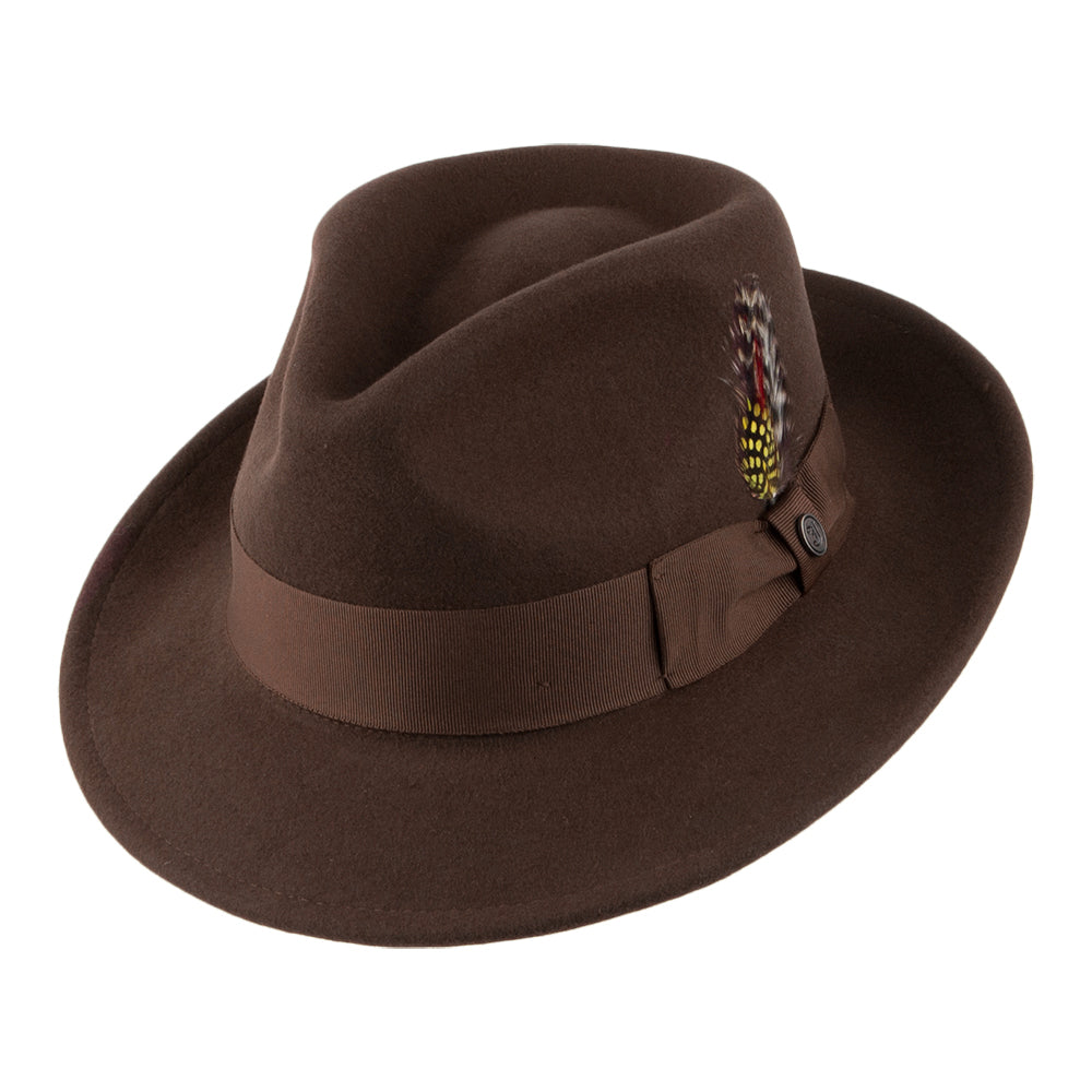 Chapeau Fedora Déformable C-Crown marron JAXON & JAMES - VENTE EN GROS