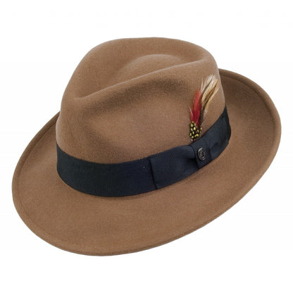 Chapeau Fedora Déformable C-Crown noix de pécan JAXON & JAMES - VENTE EN GROS