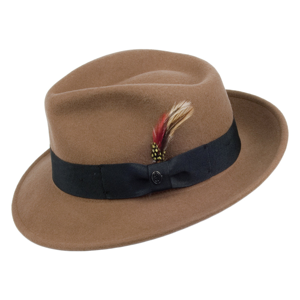 Chapeau Fedora Déformable C-Crown noix de pécan JAXON & JAMES - VENTE EN GROS