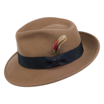 Chapeau Fedora Déformable C-Crown noix de pécan JAXON & JAMES - VENTE EN GROS