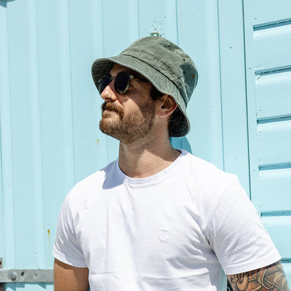 Chapeau Bob Classique Pliable olive - VENTE EN GROS