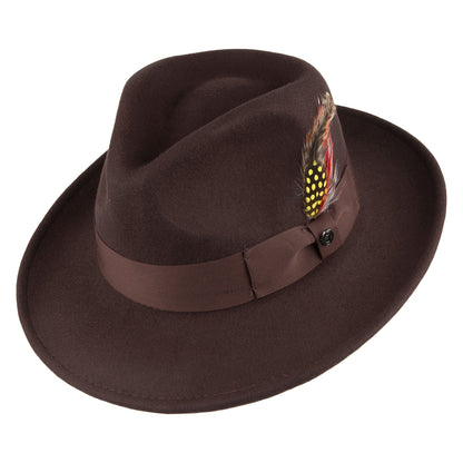 Chapeau Fedora Ford marron JAXON & JAMES - VENTE EN GROS