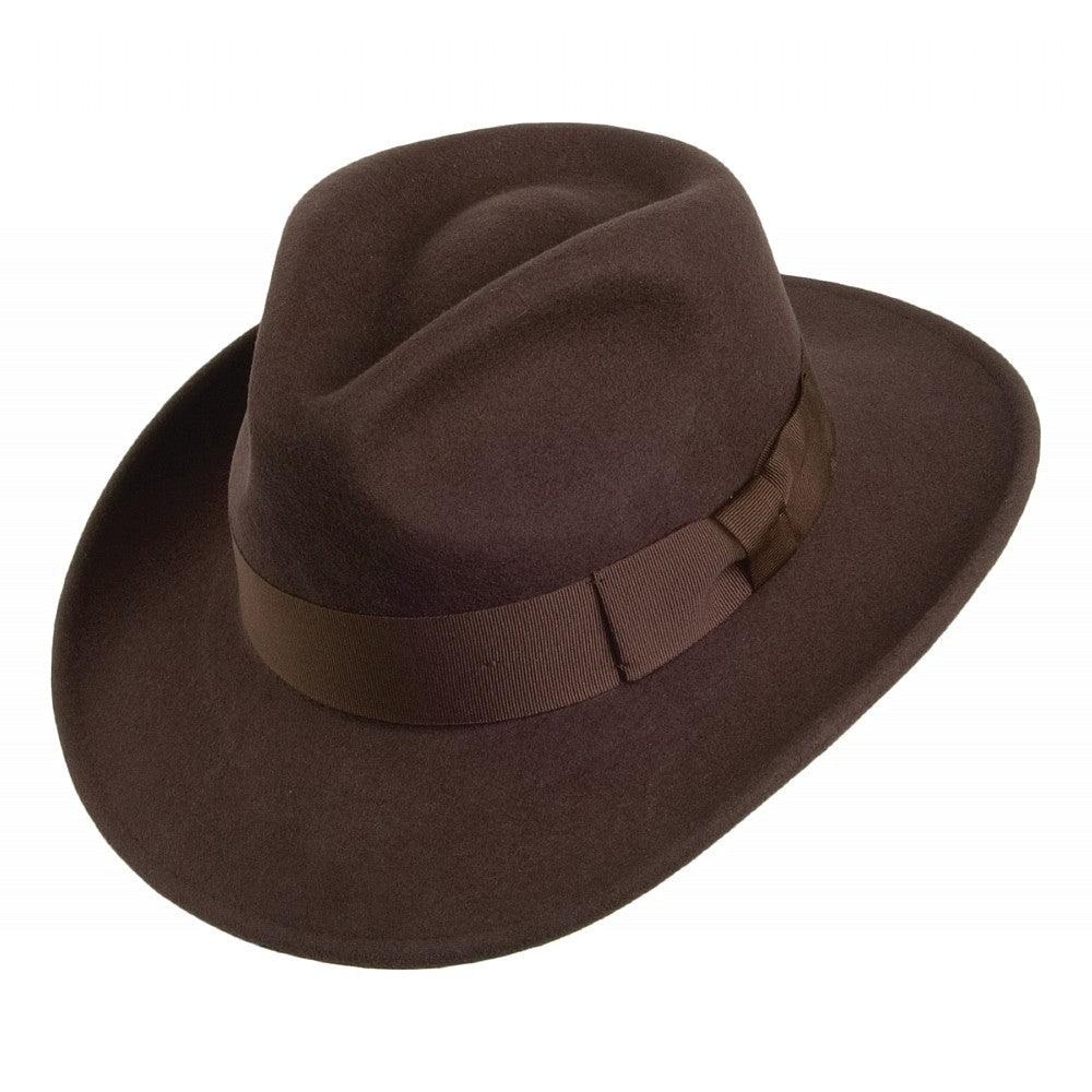 Chapeau Fedora Ford marron JAXON & JAMES - VENTE EN GROS
