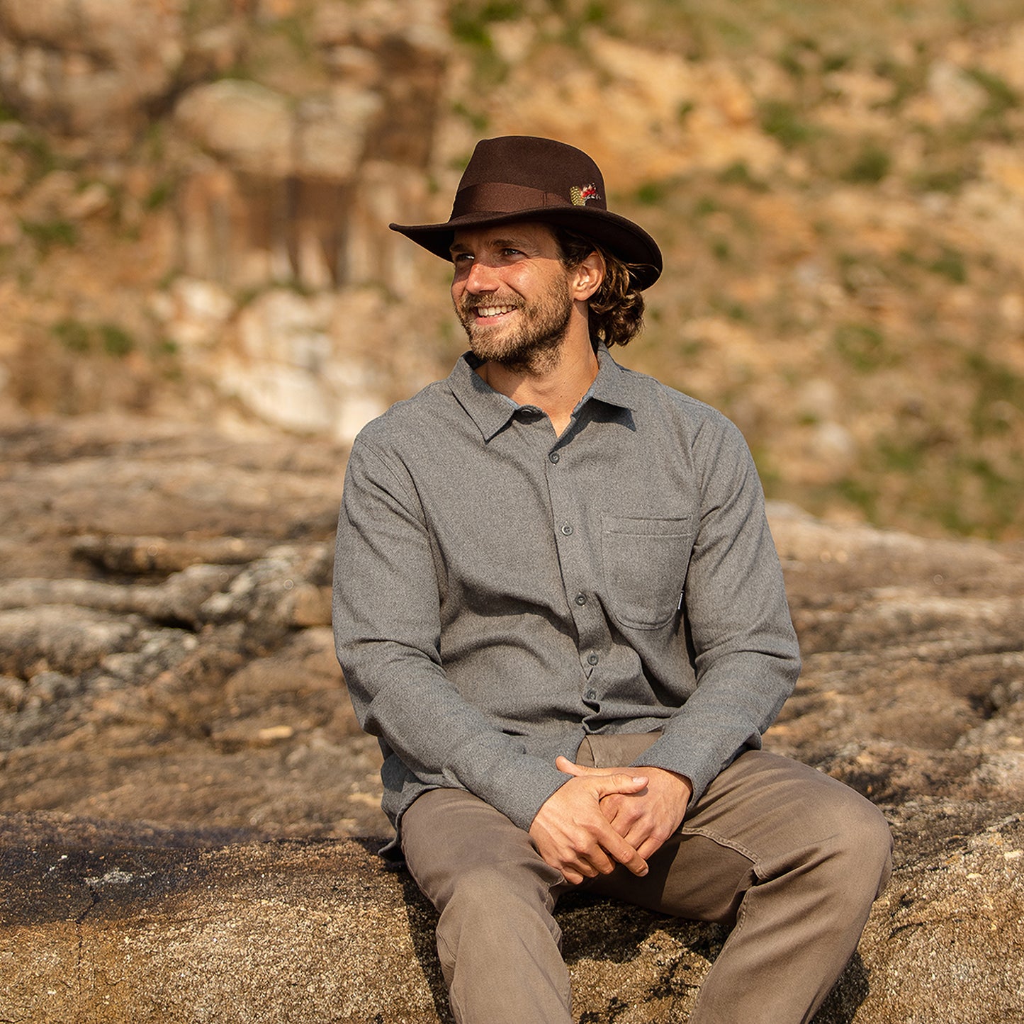 Chapeau Fedora Ford marron JAXON & JAMES - VENTE EN GROS