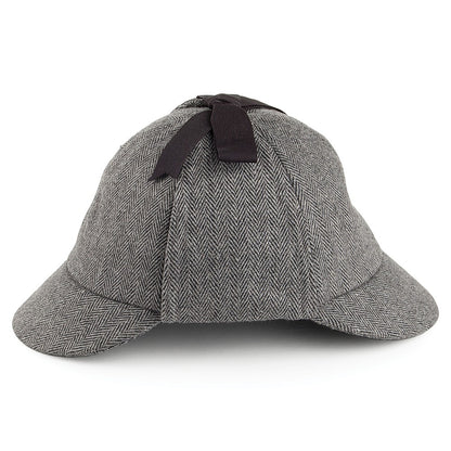 Chapeau Sherlock Holmes à Chevrons gris JAXON & JAMES - VENTE EN GROS