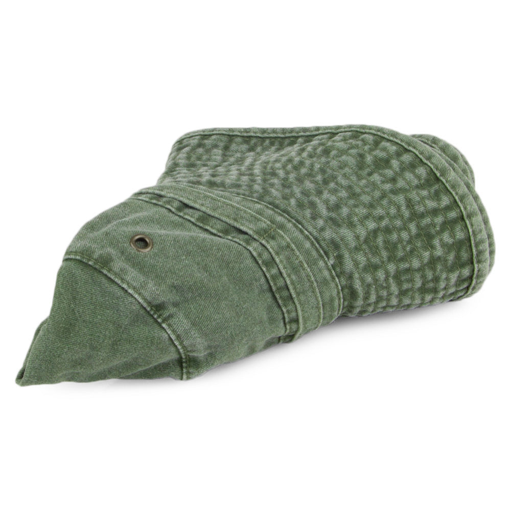 Chapeau Bob Simple Pliable à Bord Large olive - VENTE EN GROS