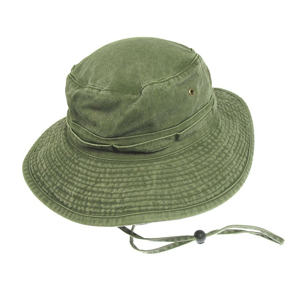 Chapeau Bob Simple Pliable à Bord Large olive - VENTE EN GROS
