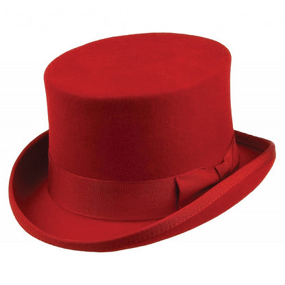 Chapeau Haut de Forme Mid Crown rouge JAXON & JAMES - VENTE EN GROS