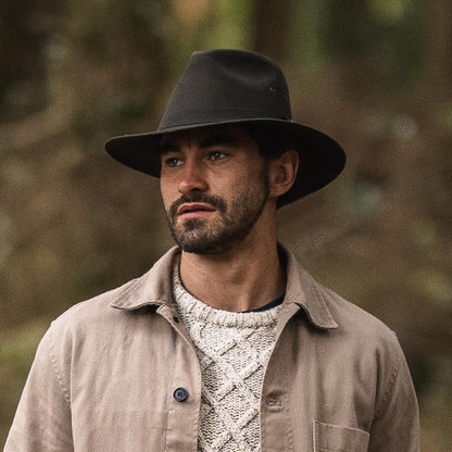 Chapeau Fedora Safari en Toile Cirée olive JAXON & JAMES - VENTE EN GROS