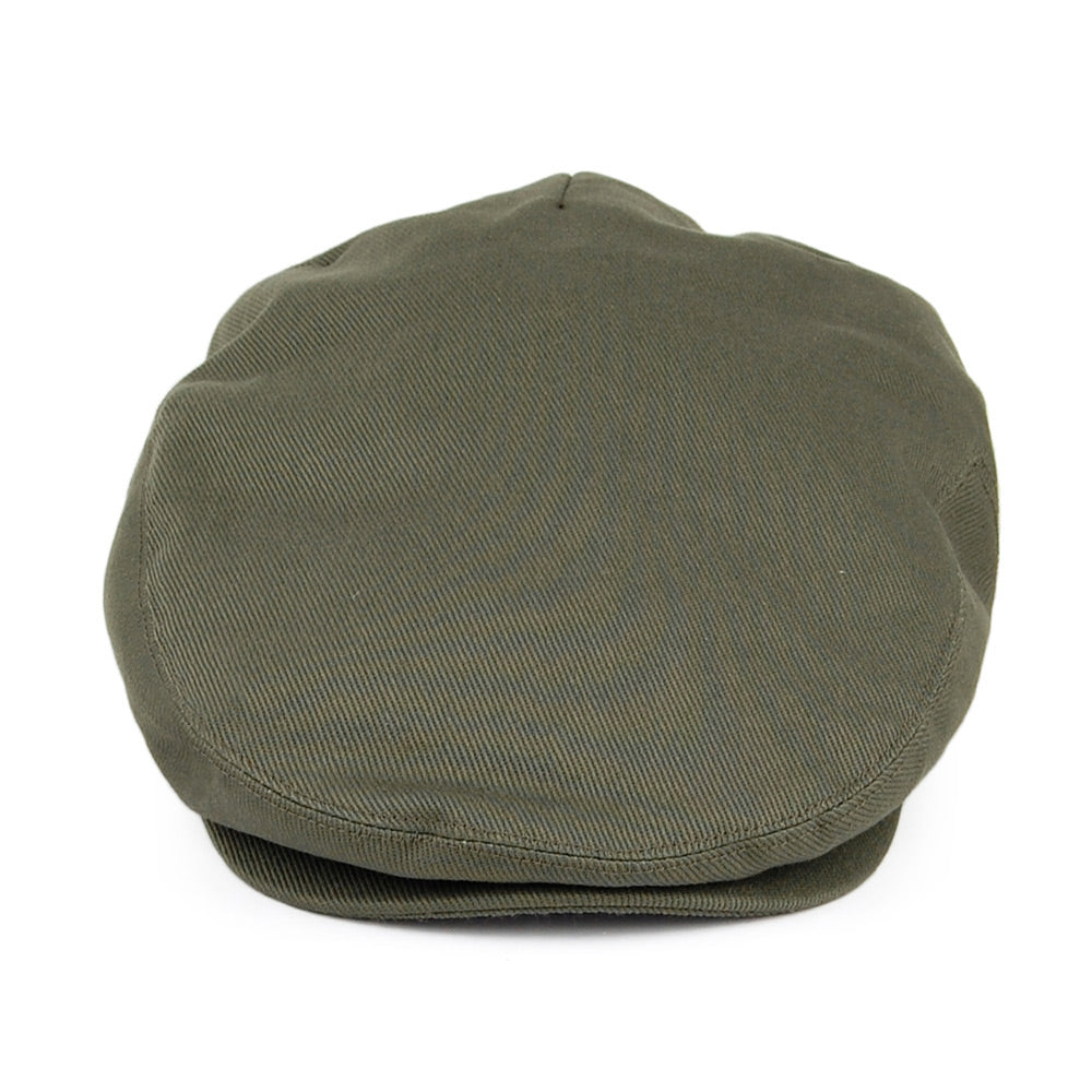 Casquette Plate en Coton Brossé olive JAXON & JAMES - VENTE EN GROS