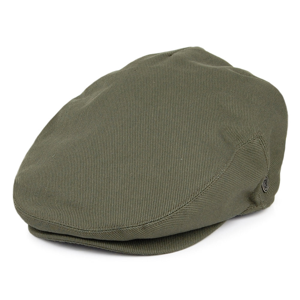 Casquette Plate en Coton Brossé olive JAXON & JAMES - VENTE EN GROS