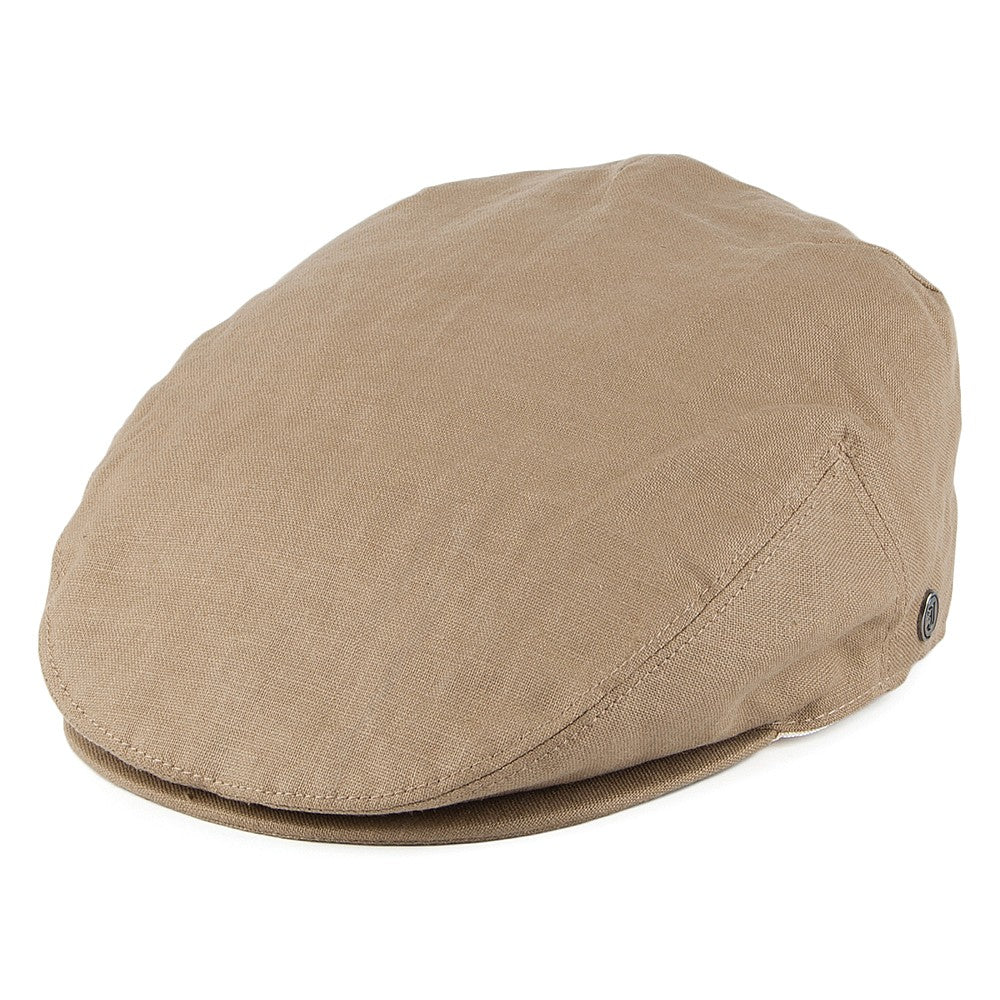 Casquette Plate en Lin camel JAXON & JAMES - VENTE EN GROS