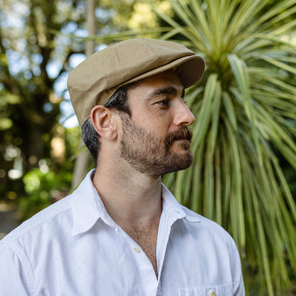 Casquette Gavroche en Lin camel JAXON & JAMES - VENTE EN GROS